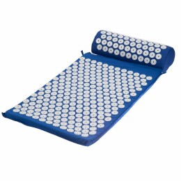 Разное Массажный акупунктурный коврик с валиком Iglu, синий с белым