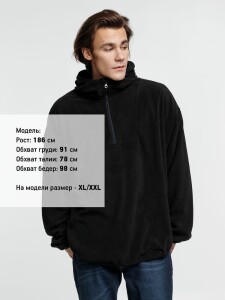 Molti Анорак флисовый унисекс Fliska, черный