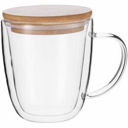 Molti Кружка с двойными стенками Kupla с бамбуковой крышкой
