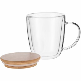 Molti Кружка с двойными стенками Kupla с бамбуковой крышкой