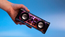 mid-oceangift Bluetooth колонка "Buzz Light" 10Вт (2х5Вт) с разноцветной подсветкой-эквалайзером и прозрачным корпусом