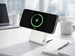 Qjet Внешний магнитный аккумулятор "MagnIQ", белый, 5000 mAh