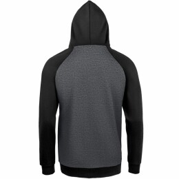 Sol's Толстовка унисекс Seattle, темный меланж с черным