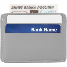 сделано в России Чехол для карточек Shall Simple, серый