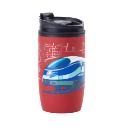 SOFTOUCH Термостакан "Unicup_Поезд" 300 мл, покрытие soft touch