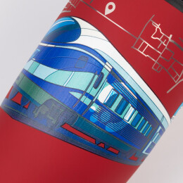 SOFTOUCH Термостакан "Unicup_Поезд" 300 мл, покрытие soft touch