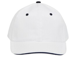 US Basic Бейсболка "New Castle" 6-ти панельная, белый/темно-синий