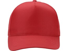 US Basic Бейсболка "Poly" 5-ти панельная 120 гр, красный