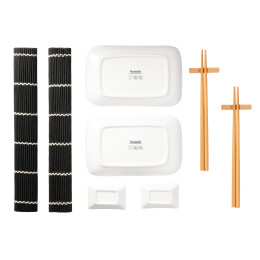 Portobello Керамические кружки Набор для сервировки суши Tokyo (10 предметов), черный