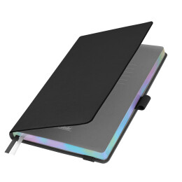 Portobello Trend Ежедневник Galaxy недатированный, жесткая обложка, срез голограф. фольга, черный