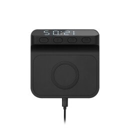 Portobello Настольные часы Зарядная станция с часами 15W Rigel, черная