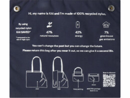 Разное Kai круглая эко-сумка из переработанного материала, сертифицированного согласно GRS - Темно - синий