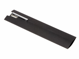 Lettertone Металлическая шариковая ручка "Bossy" с вставкой из эко-кожи, красный