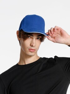 Molti Бейсболка Classic, ярко-синяя с белым кантом
