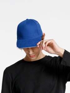 Molti Бейсболка Classic, ярко-синяя с белым кантом