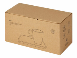 Eat&Bite Чайная пара с бамбуковым блюдцем "Deny", белый