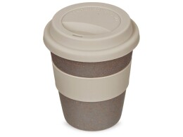 Разное Стакан с силиконовой крышкой "Cafe", beige