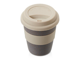 Разное Стакан с силиконовой крышкой "Cafe", beige
