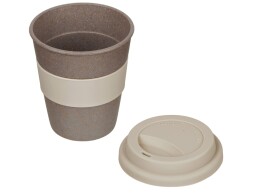 Разное Стакан с силиконовой крышкой "Cafe", beige