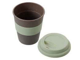 Разное Стакан с силиконовой крышкой "Cafe", olive