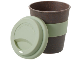 Разное Стакан с силиконовой крышкой "Cafe", olive