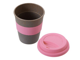 Разное Стакан с силиконовой крышкой "Cafe", dust pink