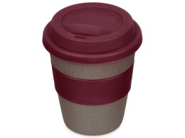 Разное Стакан с силиконовой крышкой "Cafe", burgundy