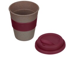 Разное Стакан с силиконовой крышкой "Cafe", burgundy