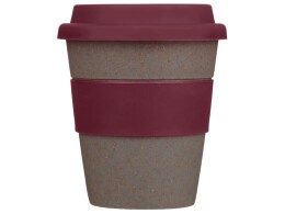 Разное Стакан с силиконовой крышкой "Cafe", burgundy