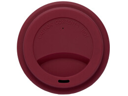 Разное Стакан с силиконовой крышкой "Cafe", burgundy