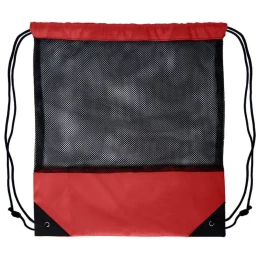Happy gifts Рюкзак мешок с укреплёнными уголками Mesh, красный, 35*41 см, полиэстер 210D