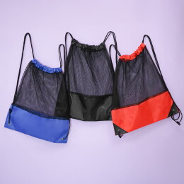 Happy gifts Рюкзак мешок с укреплёнными уголками Mesh, красный, 35*41 см, полиэстер 210D