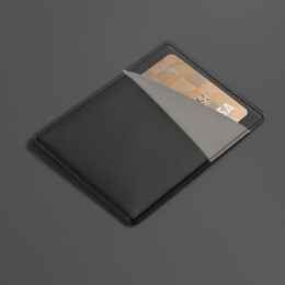 Happy gifts Чехол для карт Simply с тремя косыми карманами, черный/серый, PU