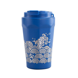 mid-oceangift Термостакан "Legend_Волны" 390 мл с индикацией температуры, покрытие пудра