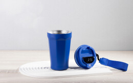 mid-oceangift Термостакан "Legend_Волны" 390 мл с индикацией температуры, покрытие пудра