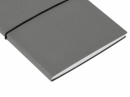 Lettertone Блокнот "Horizon" с горизонтальной резинкой, гибкая обложка, 80 листов, серый