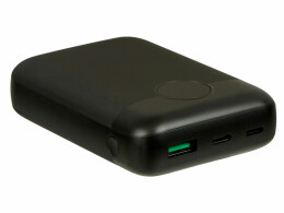 Qjet Внешний аккумулятор с быстрой зарядкой QC/PD «CosmIQ», 10000 мАч, черный