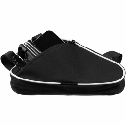 сделано в России Велосумка на раму BikeLine Mini, черная с белым