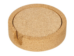 Разное Набор костеров из пробки на подставке из пробки "Krock"