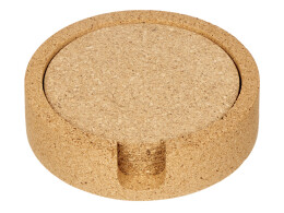 Разное Набор костеров из пробки на подставке из пробки "Krock"