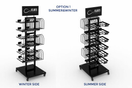 Atlantis Стойка напольная с образцами_ATLANTIS BLACK RETAIL DOUBLE SIDE DISPLAY

