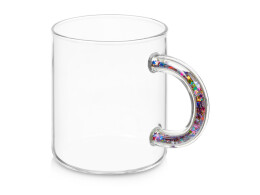 Eat&Bite Select Стеклянная кружка с блестками в ручке "Feria"