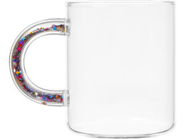 Eat&Bite Select Стеклянная кружка с блестками в ручке "Feria"