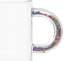 Eat&Bite Select Стеклянная кружка с блестками в ручке "Feria"