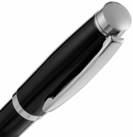 Разное Ручка шариковая Letra Chrome, глянцевая, черная