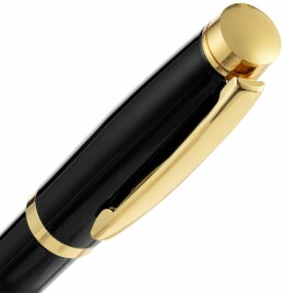 Разное Ручка шариковая Letra Gold, глянцевая, черная