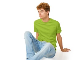 US Basic Футболка "Heavy Super Club" с боковыми швами, мужская, зеленое яблоко