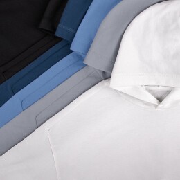 Manevr Футболка оверсайз унисекс с капюшоном Neofit, молочно-белая