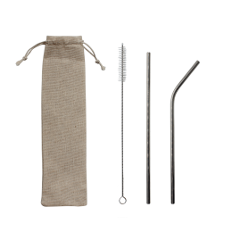 Разное Набор многоразовых трубочек Оnlycofer white (стальной)