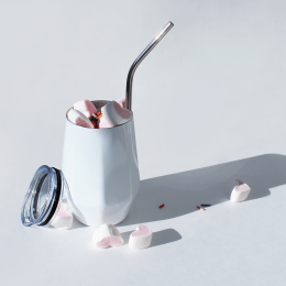 Разное Набор многоразовых трубочек Оnlycofer white (стальной)